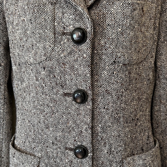 Banana Republic Brown Tweed Tailored Frock Coat size XS - Picture 4 of 16